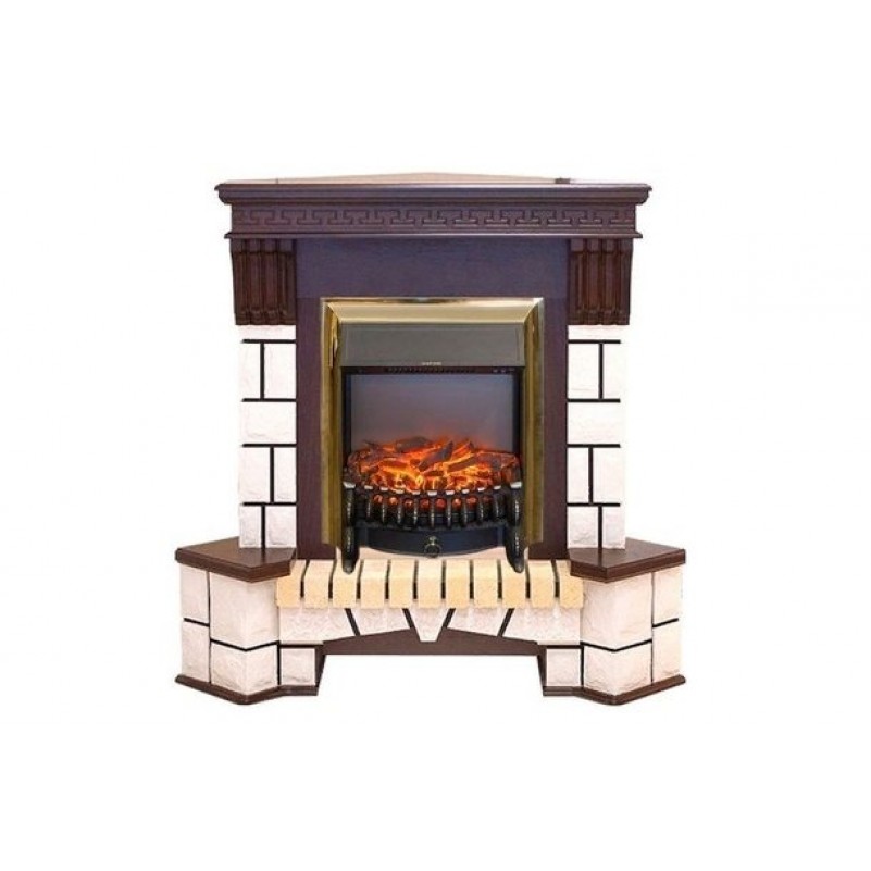 RealFlame - Электрокамин Real-Flame Stone Corner New STD/EUG AO с очагом Fobos s Lux BL/BR