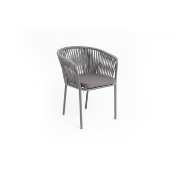 'Бордо' Барный стул из эластичных лент, цвет темно-серый