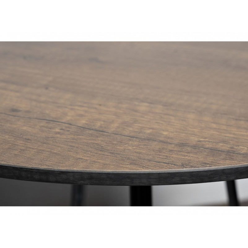 4Sis - АльбертоЖурнальный стол круглый  Ø60см, столешница HPL, цвет дуб, подстолье металлическое