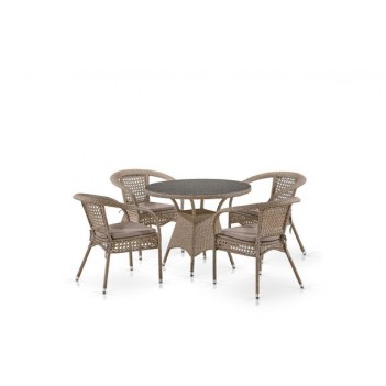 Комплект плетеной мебели T220CT/Y32-W56 Light brown 4Pcs