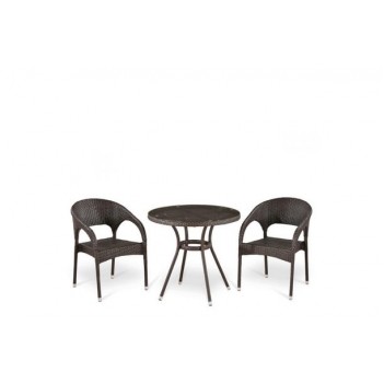 Комплект плетеной мебели T283ANT/Y90C-W51 Brown 2Pcs