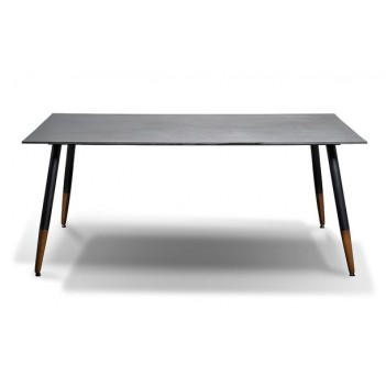 'Вилладжио' Обеденный стол 180х100см, столешница HPL, цвет серый гранит 12мм