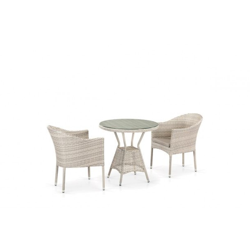 Афина - Комплект плетеной мебели T705ANT/Y350-W85 2Pcs Latte