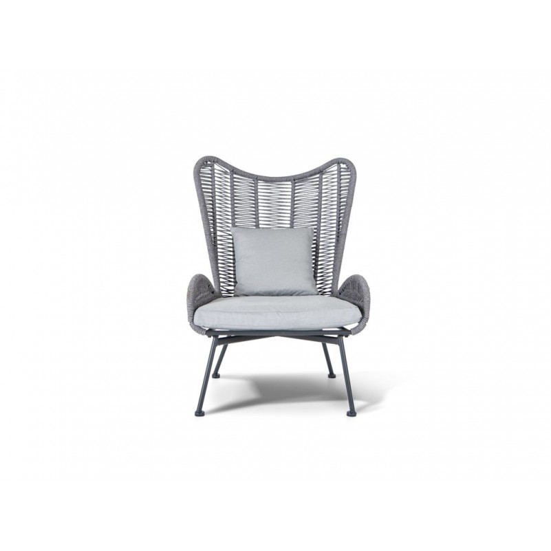 4Sis - Кресло Мадрид, арт. LCAR6001, в комплекте с подушками, свет темно-серый