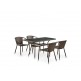 Афина - Комплект плетеной мебели T286A/Y137C-W53 Brown (4+1)