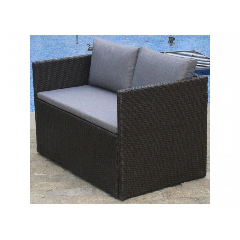 Афина - Плетеный диван-трансформер S330A-W63 Brown