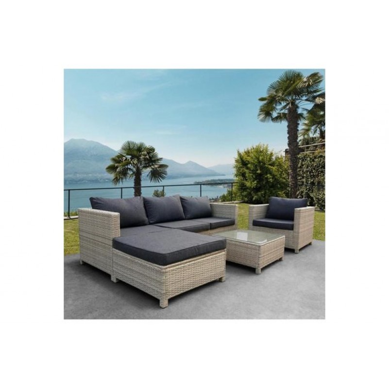 Афина - Комплект плетеной мебели YR821G Grey/Grey