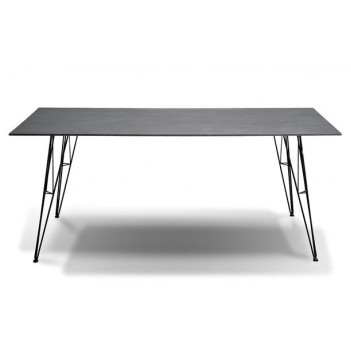 'Руссо' Обеденный  стол 180х80см, столешница HPL, цвет серый гранит, подстолье