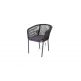 4Sis - Марсель плетеный стул из эластичных лент, цвет темно-серый