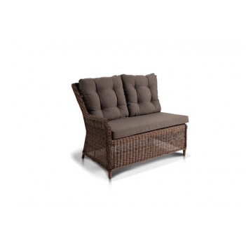'Бергамо' плетеный правый модуль дивана, цвет коричневый