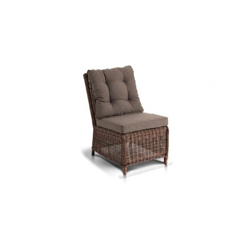 4Sis - Бергамо плетеный центральный модуль дивана, цвет коричневый