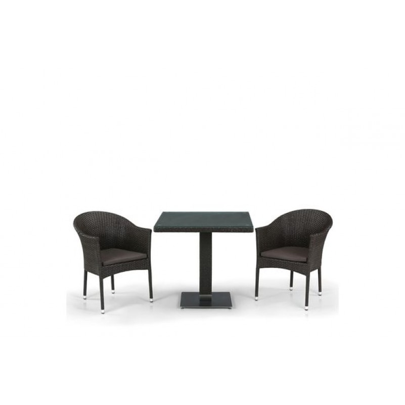 Афина - Комплект плетеной мебели T605SWT/Y350B-W53 Brown