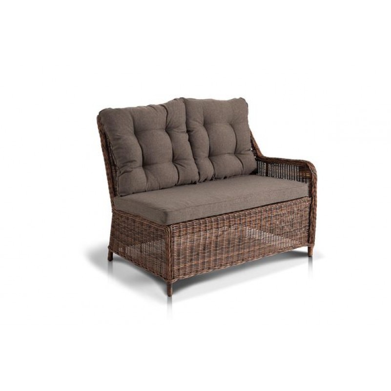 4Sis - Бергамо плетеный левый модуль дивана, цвет коричневый