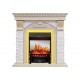 Royal Flame - Каминокомплект Dublin - Слоновая кость с патиной / Сланец крем с очагом Fobos FX M Brass