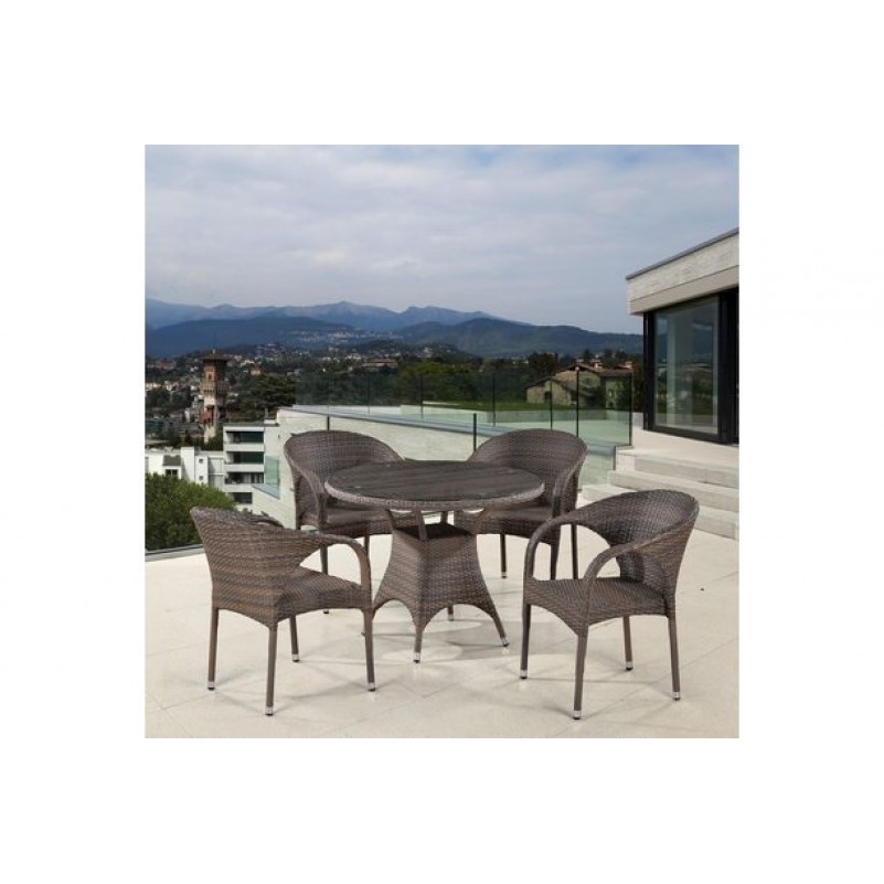 Афина - Комплект плетеной мебели T220CG/Y290BG-W1289 Pale 4Pcs