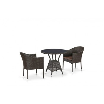 Комплект плетеной мебели T707ANS/Y350-W53 2Pcs Brown