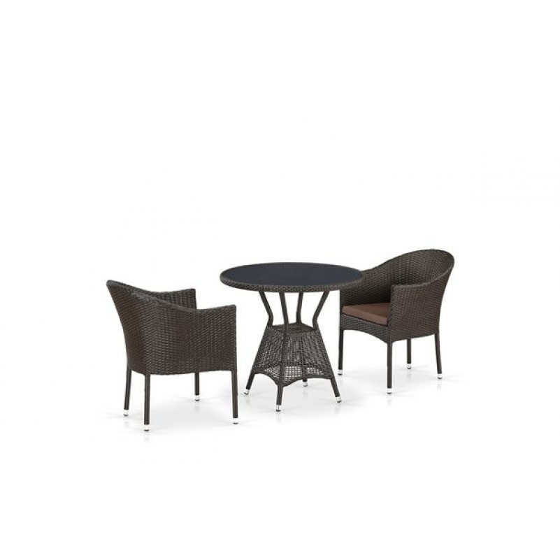 Афина - Комплект плетеной мебели T707ANS/Y350-W53 2Pcs Brown