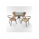 Афина - Комплект мебели  Николь-1LB TLH-037С-TLH080RR-D80 Light Beige (4+1)