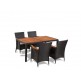 Афина - Комплект плетеной мебели AFM-460 150x90 Brown (4+1)