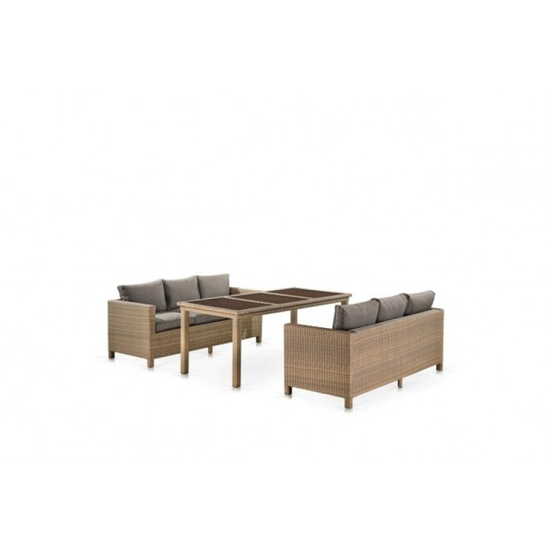 Афина - Комплект плетеной мебели T365/S65B-W65 Light Brown