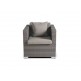 4Sis - Беллуно кресло серо коричневое с темно серой подушкой
