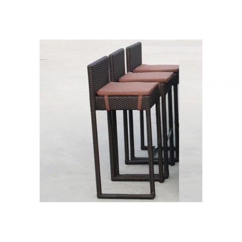Афина - Плетеный барный стул Y390A-W63 Brown