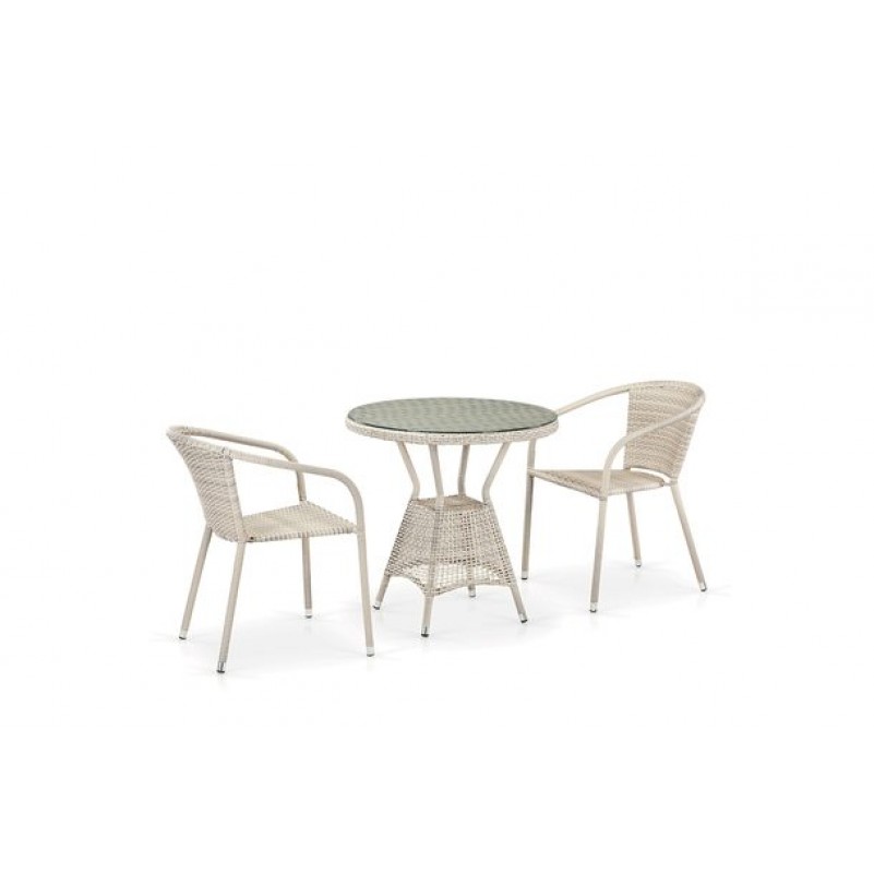 Афина - Комплект плетеной мебели T705ANT/Y137C-W85 2Pcs Latte