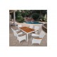 Афина - Комплект плетеной мебели мебели AFM-460A 150x90 White (6+1)