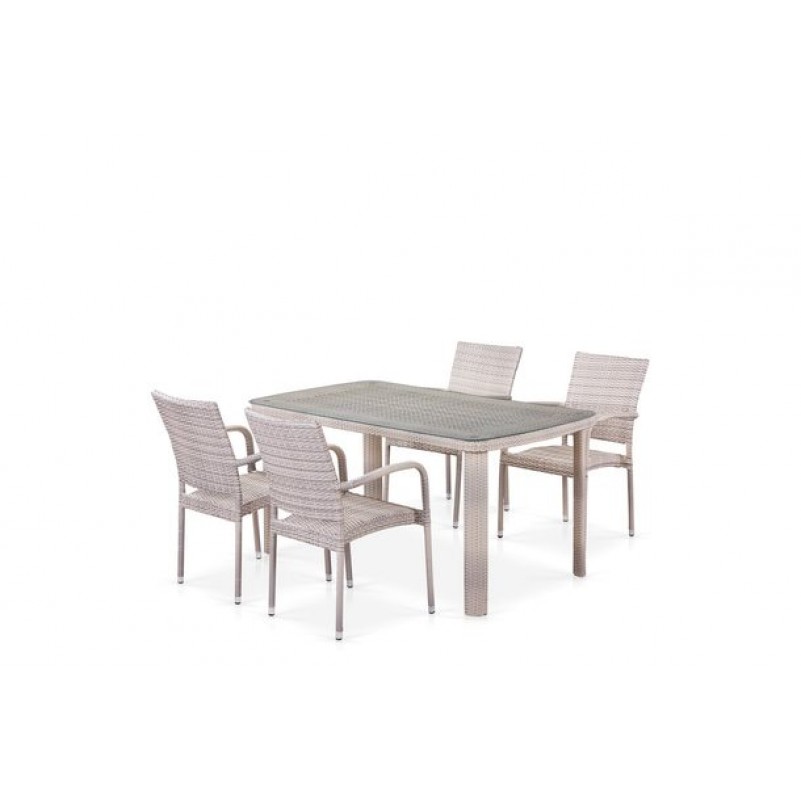 Афина - Комплект плетеной мебели T51A/Y376-W85-150x85 4Pcs