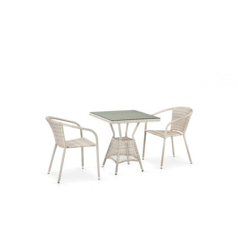 Афина - Комплект плетеной мебели T706/Y137C-W85 2Pcs Latte