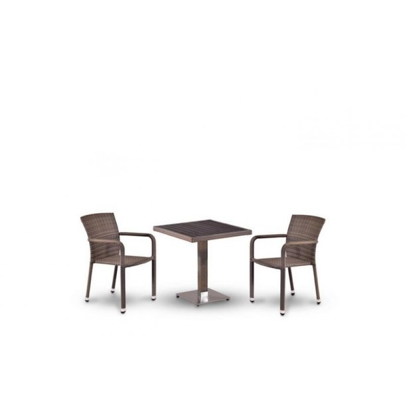 Афина - Комплект плетеной мебели T502DG/A2001G-W1289 Pale 2Pcs