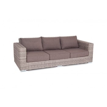 'Боно' диван из искусственного ротанга трехместный, цвет серый