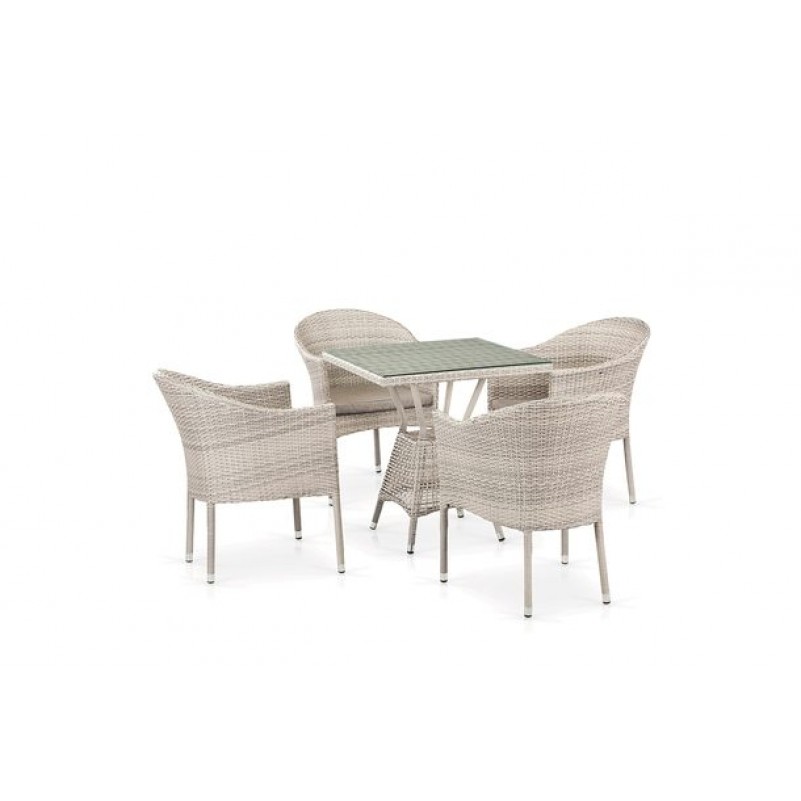 Афина - Комплект плетеной мебели T706/Y350-W85 4Pcs Latte