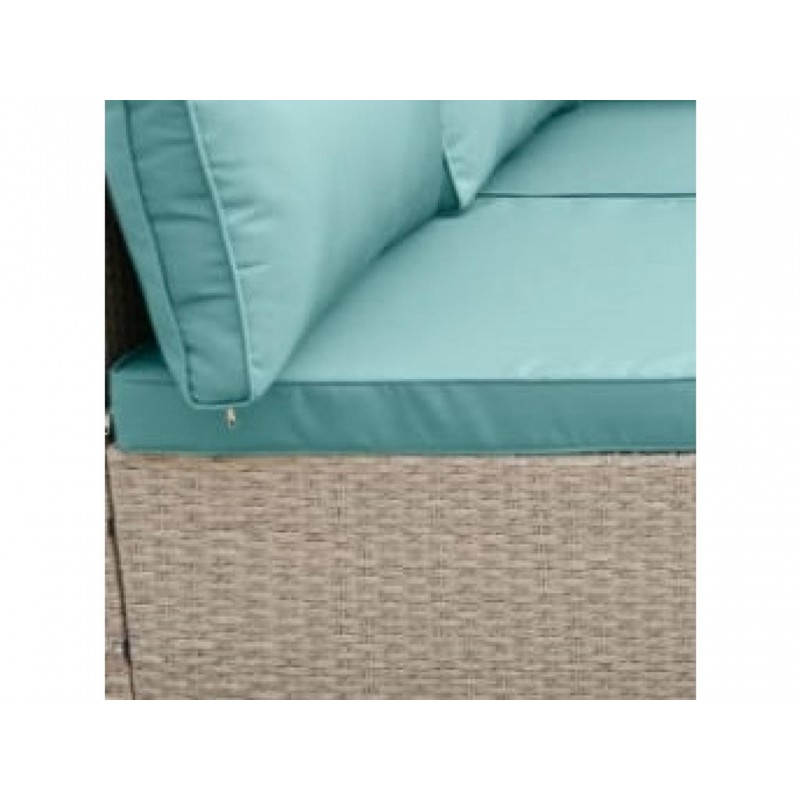 Афина - Плетеный модульный диван YR822BM Beige/Mint