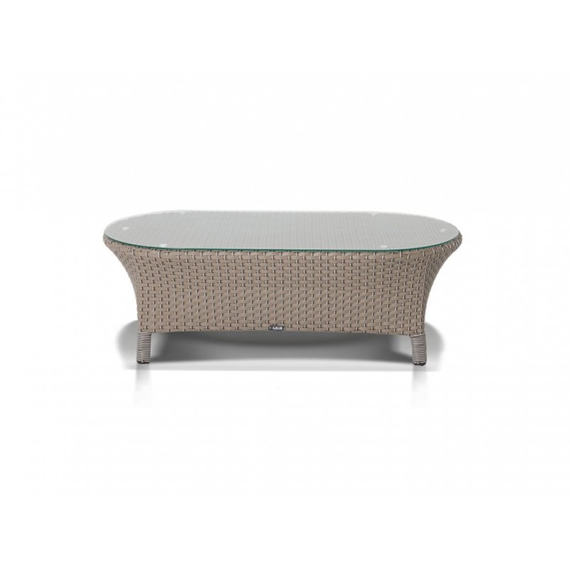 4Sis - Римини столик плоский искусственный ротанг, цвет серый