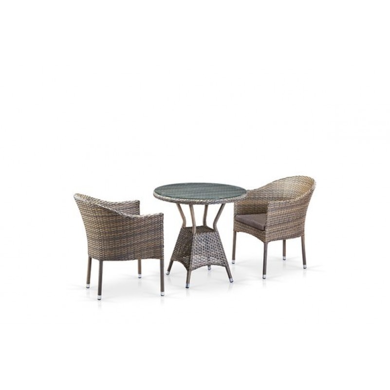 Афина - Комплект плетеной мебели T705ANT/Y350G-W1289 2Pcs Pale