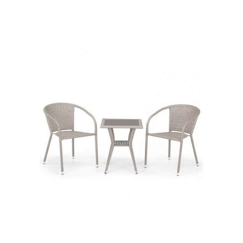 Афина - Комплект плетеной мебели T25C/Y137C-W85 Latte (2+1)