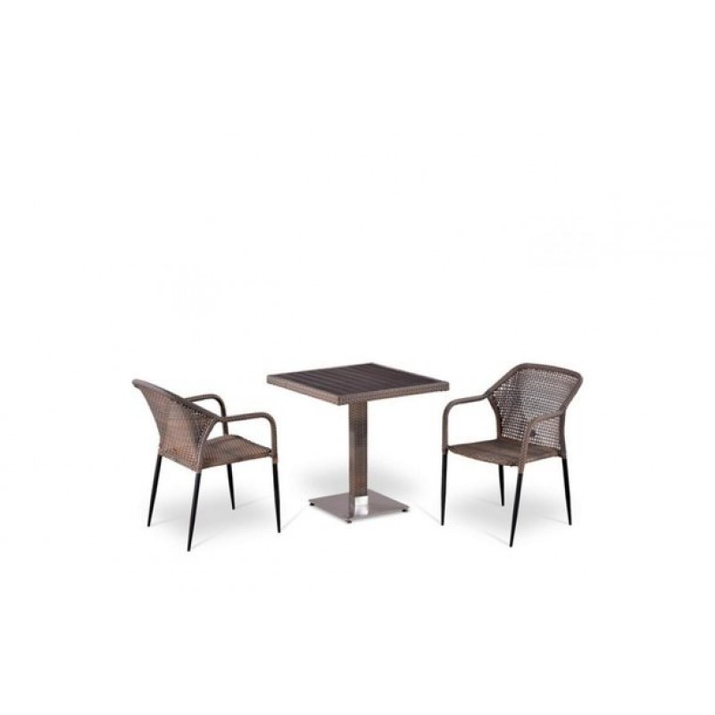 Афина - Комплект плетеной мебели T502DG/Y35G-W1289 Pale 2Pcs
