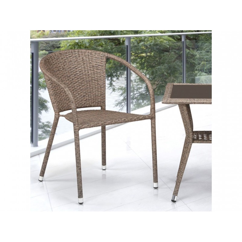 Афина - Комплект плетеной мебели T25B/Y137C-W56 Light brown 2Pcs