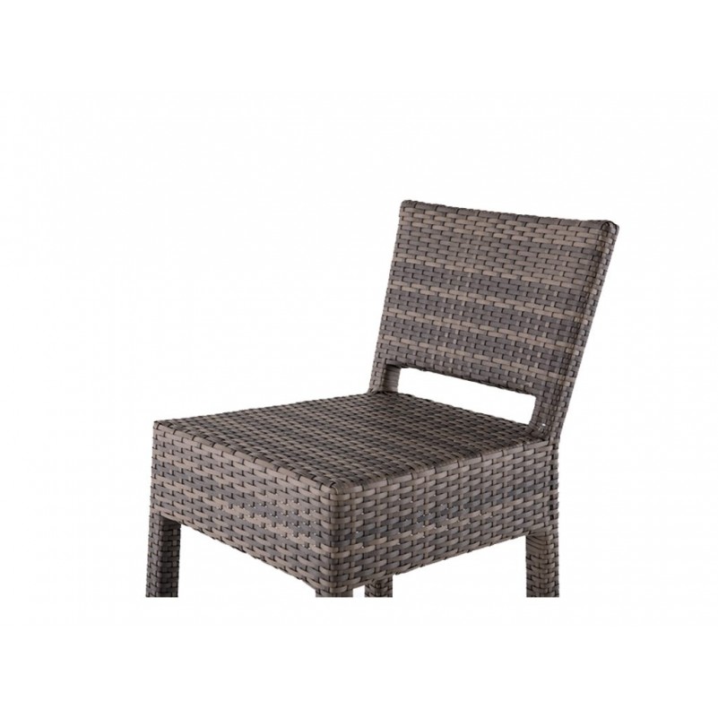 4Sis - Стреза стул барный плетеный, цвет серо-коричневый