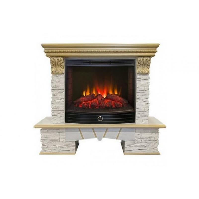 RealFlame - Электрокамин Real-Flame Rockland LUX 25,5 WT с очагом Evrika 25,5 LED